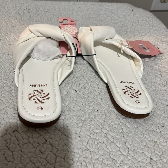 NWT Sam & Libby Taullulah Slide White Sandal - Picture 5 of 7